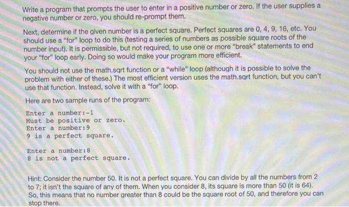 Solved Write a program that prompts the user to enter in a | Chegg.com