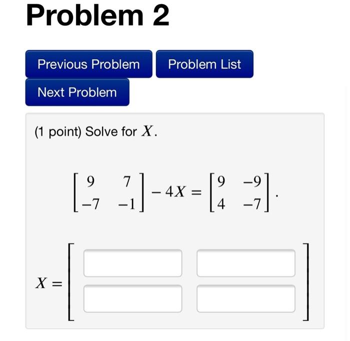 Solved Problem 1 Previous Problem Problem List Next Problem | Chegg.com