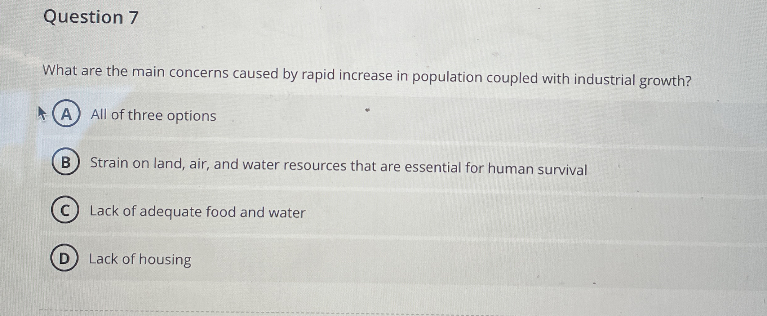 Solved Question 7What are the main concerns caused by rapid | Chegg.com