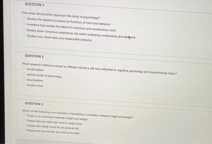 Solved QUESTION 1 How does structuralism approach the study | Chegg.com