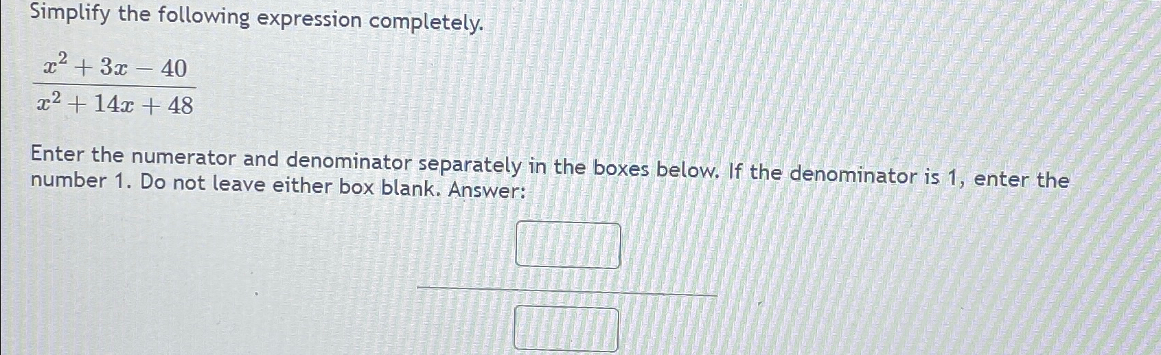 Solved Simplify The Following Expression | Chegg.com