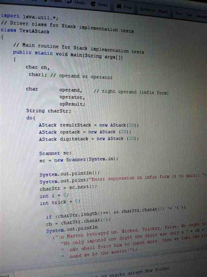 Solved import java.util.*; // Driver class for Stack | Chegg.com