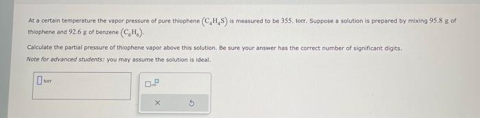 Solved At a certain temperature the vapor pressure of pure | Chegg.com