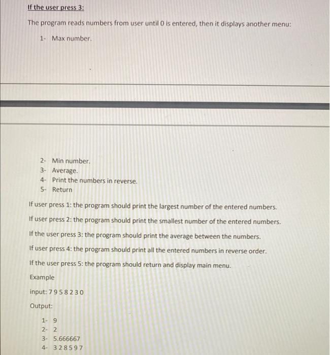 Solved Write a program that prints out the following menu: | Chegg.com