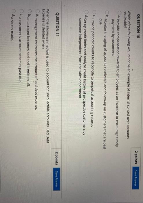 Solved QUESTION 10 2 points Save Answer Which of the | Chegg.com