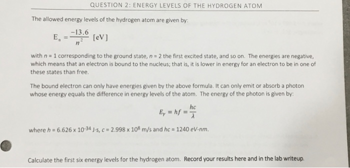 What Equation Would You Use To Calculate The Energy Of A Photon ...