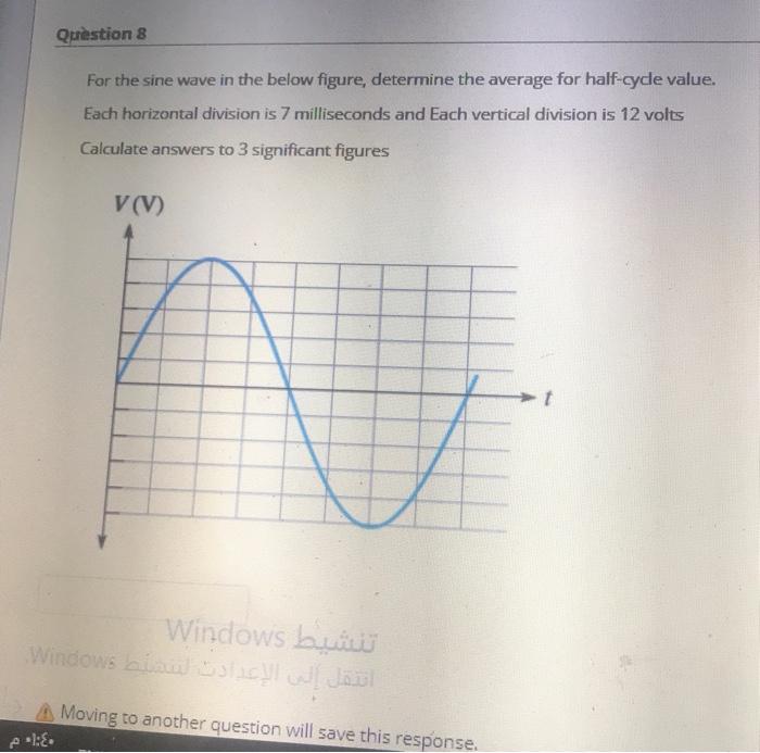 Solved Question 8 For the sine wave in the below figure, | Chegg.com