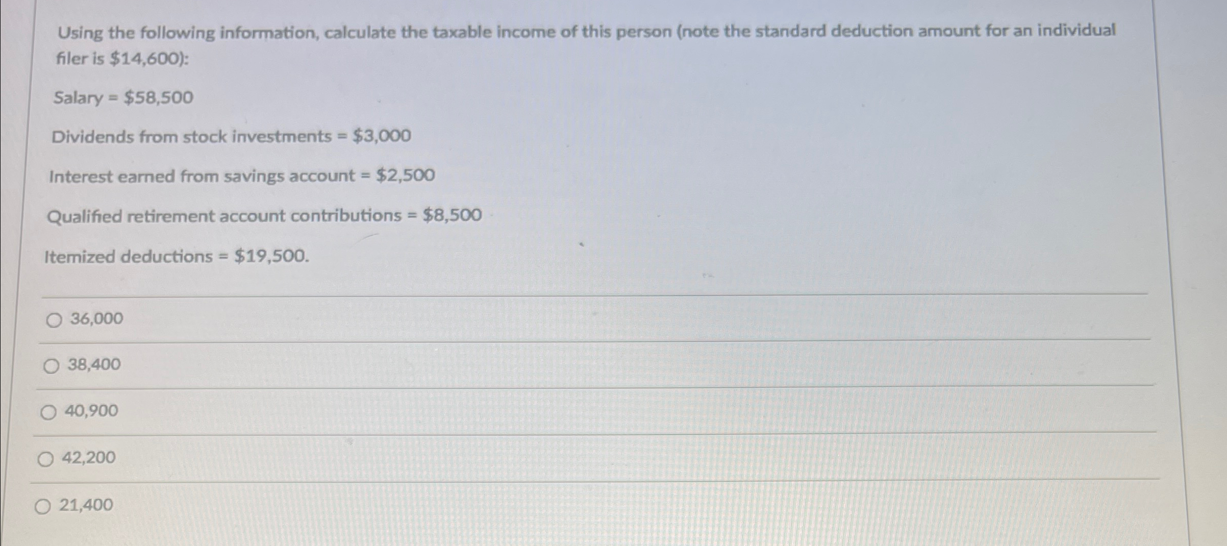 Solved Using the following information, calculate the | Chegg.com