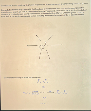 Solved Reaction maps are a great way to practice reagents | Chegg.com