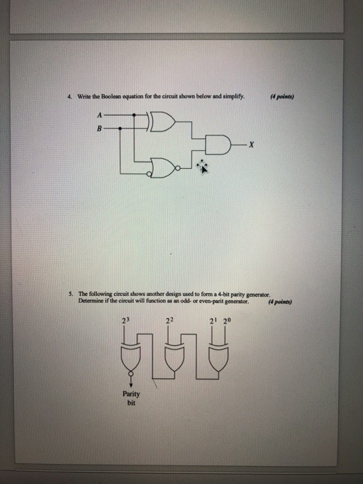 Solved 4. Write The Boolean Equation For The Circuit Shown | Chegg.com