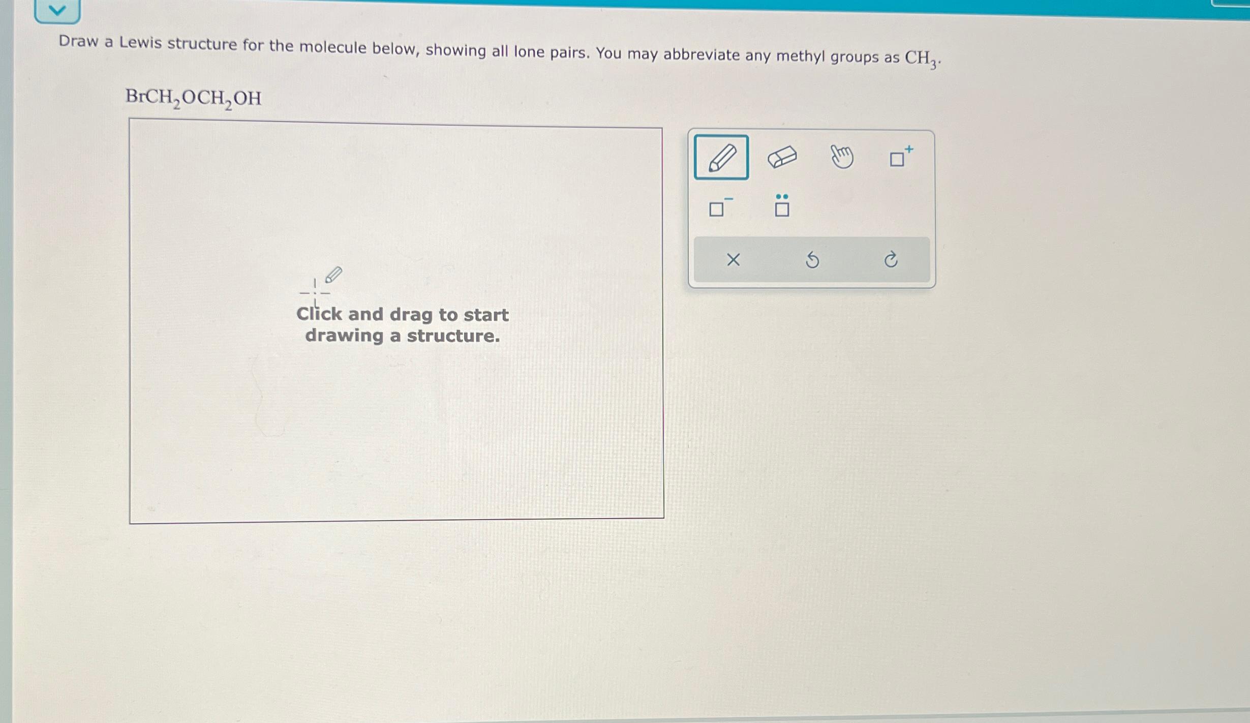 Solved Draw a Lewis structure for the molecule below, | Chegg.com