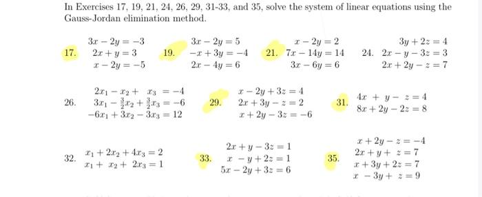 Solved In Exercises 17,19,21,24,26,29,31−33, and 35 , solve | Chegg.com