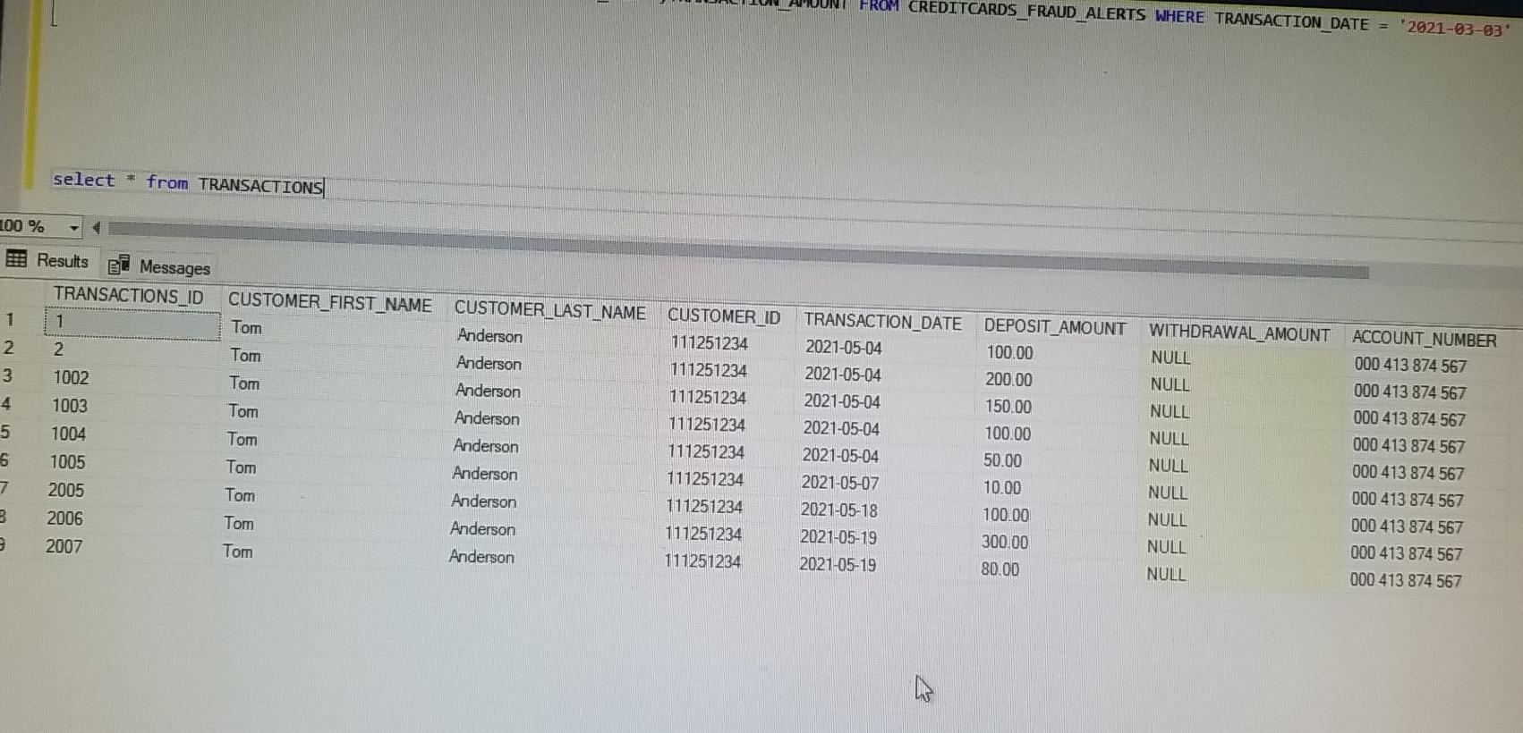 Solved write mssql query to get the last row of the table . | Chegg.com