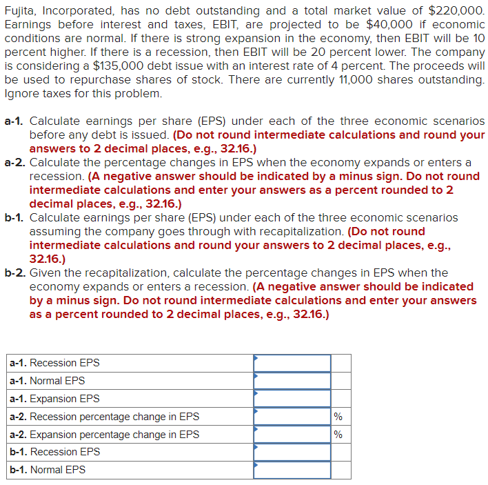 Solved Show Me The Steps To Solve:Fujita, Incorporated, Has | Chegg.com