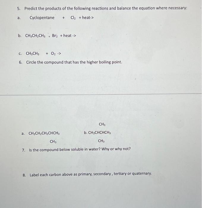 Solved 2. Classify each of the structures as different | Chegg.com