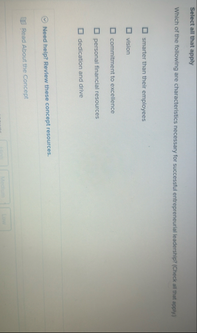 Solved Select all that applyWhich of the following are | Chegg.com