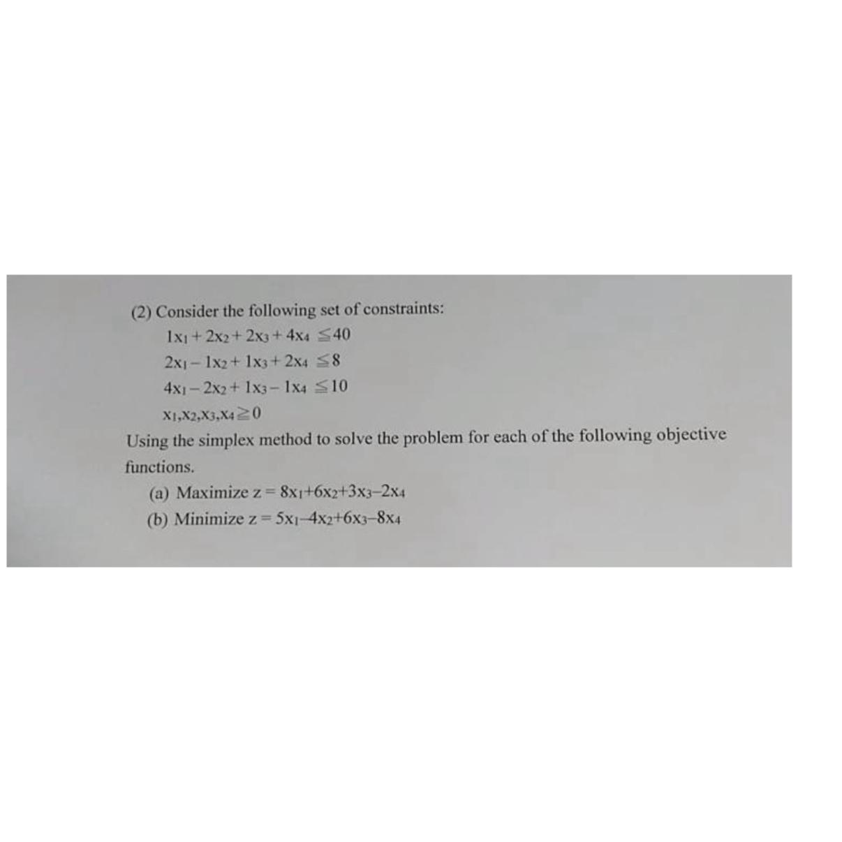 Solved (2) ﻿Consider The Following Set Of | Chegg.com