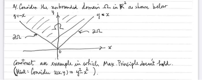Solved 21. Conside the unbounded domain so in R² as shown | Chegg.com