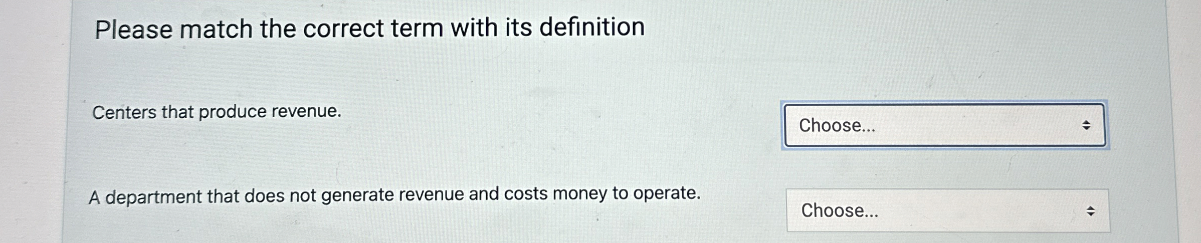 Solved Please match the correct term with its | Chegg.com