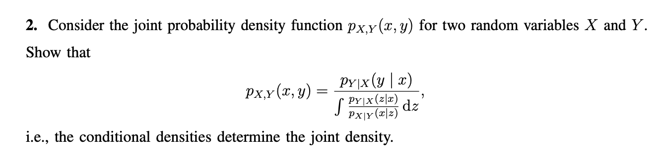 Consider the joint probability density function | Chegg.com