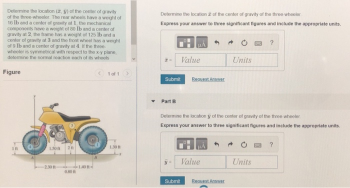 Solved Determine the location of the center of gravity of | Chegg.com