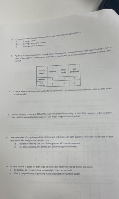 Solved 11. Grven that the table below represents a | Chegg.com