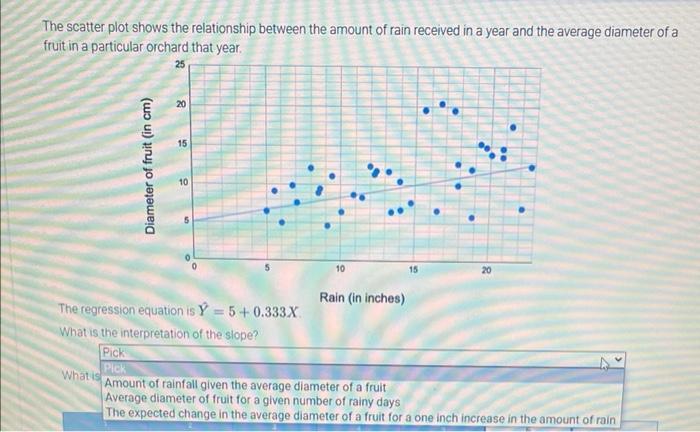 Solved The scatter plot shows the relationship between the | Chegg.com