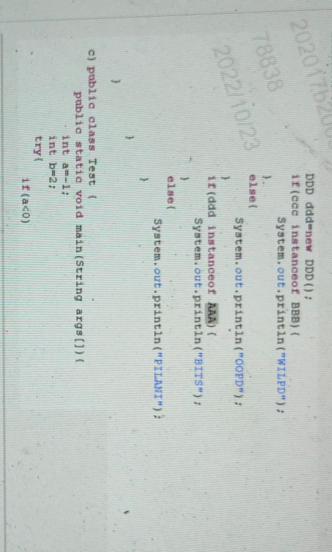 Solved What will be the output/errors in the following code | Chegg.com