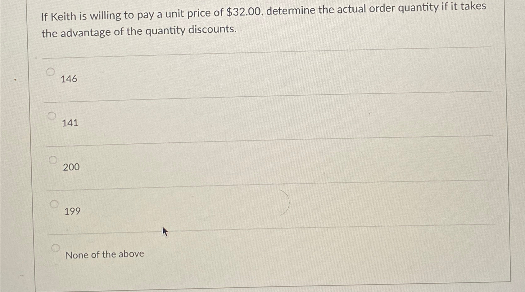 If Keith is willing to pay a unit price of $32.00, | Chegg.com