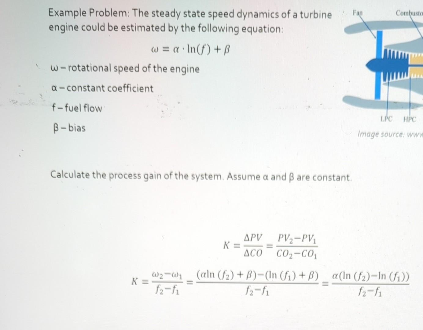 Example Problem: The steady state speed dynamics of a | Chegg.com
