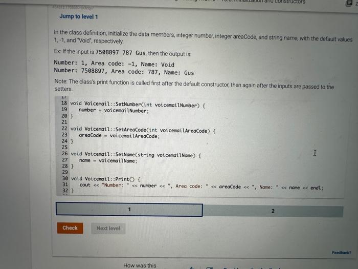 Solved Jump To Level In The Class Definition Initialize Chegg Com