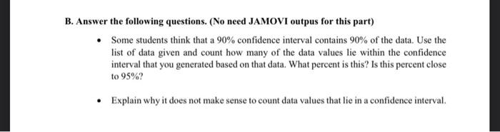 Solved B. Answer The Following Questions. (No Need JAMOVI | Chegg.com