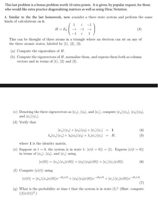 Solved This last problem is a bonus problem worth 10 extra | Chegg.com