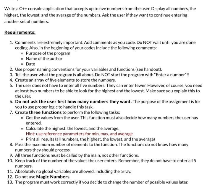 Solved C++ im new to coding so i need help with this lab can | Chegg.com