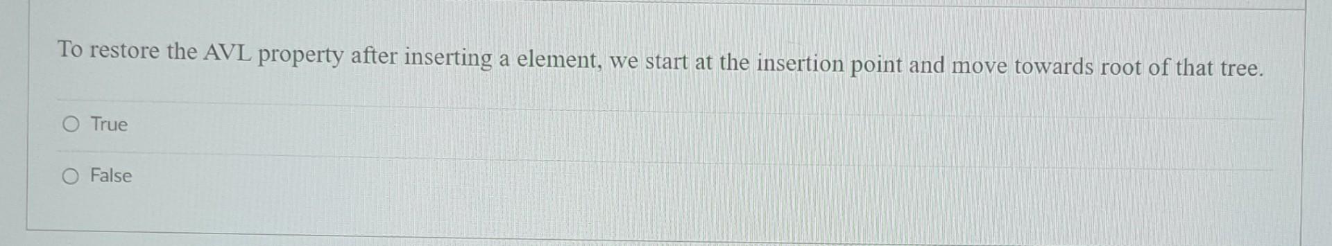 Solved To restore the AVL property after inserting a | Chegg.com