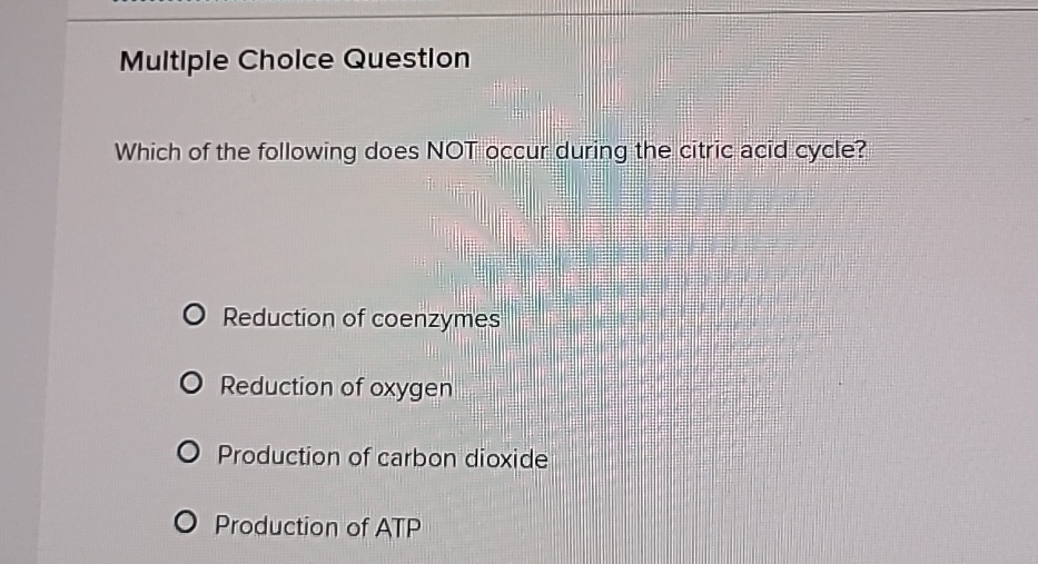 Solved Multiple Cholce QuestionWhich of the following does | Chegg.com
