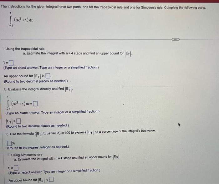 Solved The instructions for the given integral have two | Chegg.com