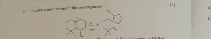 147 a) Suggest a mechanism for this rearrangement. | Chegg.com