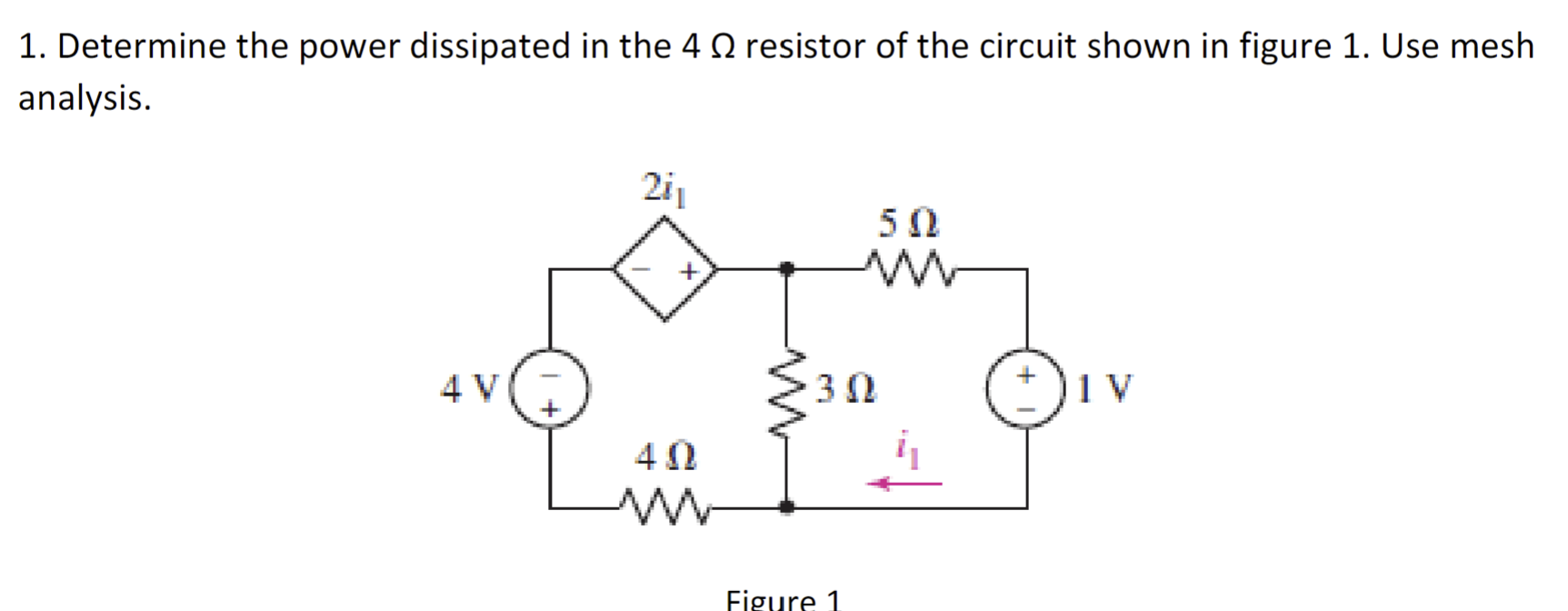 Solved Determine The Power Dissipated In The 4Ω ﻿resistor Of | Chegg.com