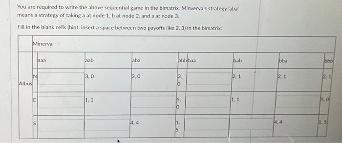 Solved You are required to write the above sequential game | Chegg.com