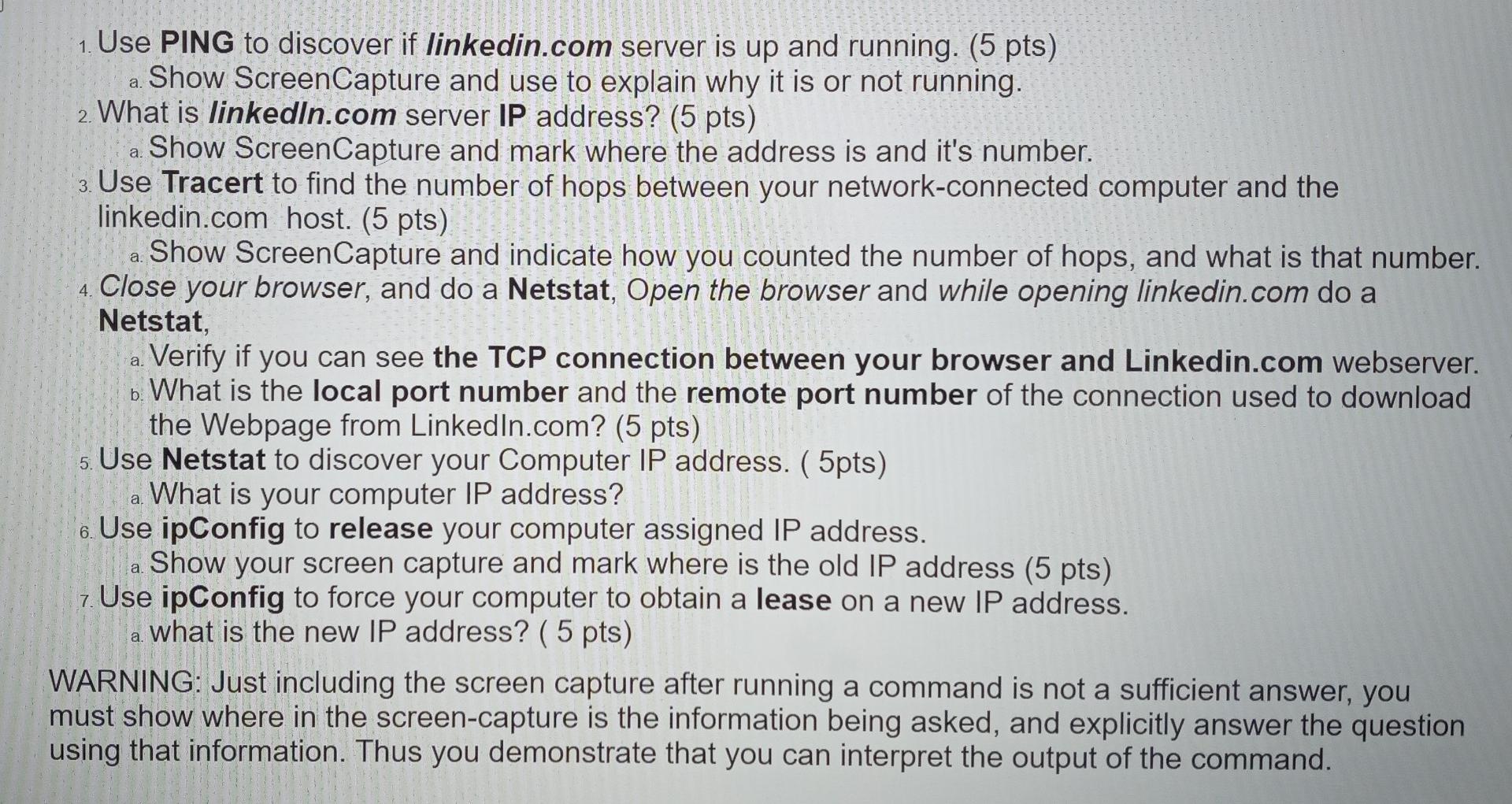 Solved a. 2. a. 4. a. 1. Use PING to discover if | Chegg.com