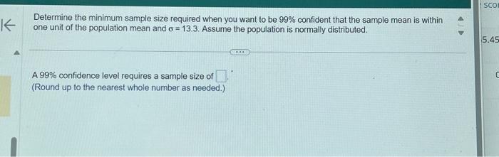 Solved Determine the minimum sample size required when you | Chegg.com