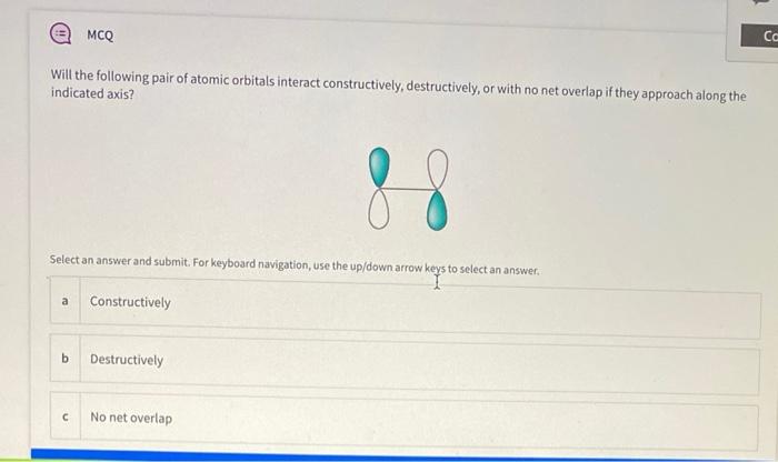 Solved MCQ CC Will the following pair of atomic orbitals | Chegg.com