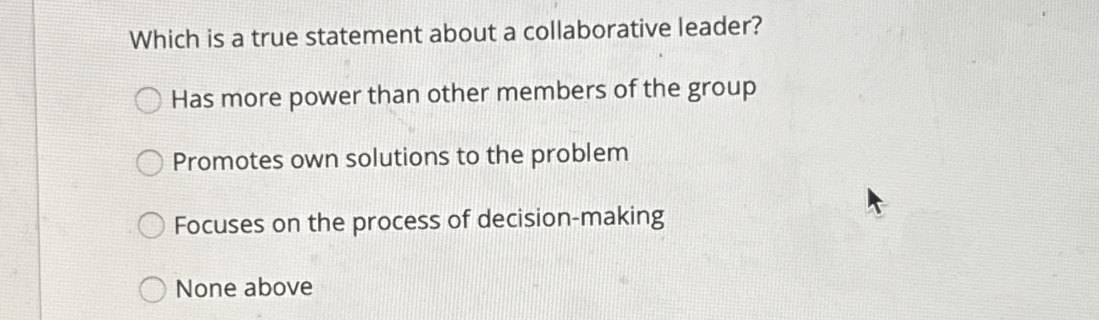 Solved Which is a true statement about a collaborative | Chegg.com