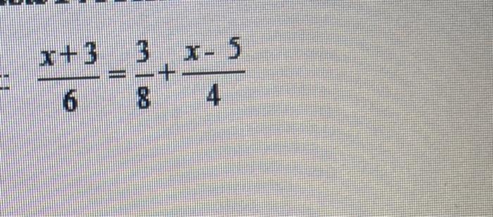 Solved 6x+3=83+4x−5 | Chegg.com