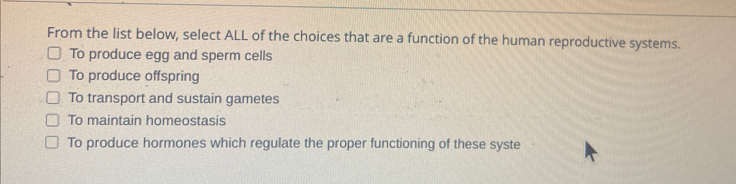 Solved From the list below, select ALL of the choices that | Chegg.com