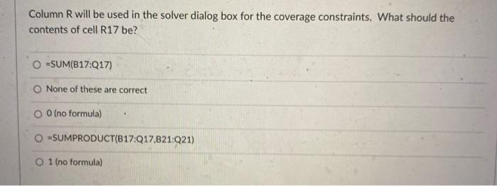 Solved Use this information for the next five questions. A | Chegg.com