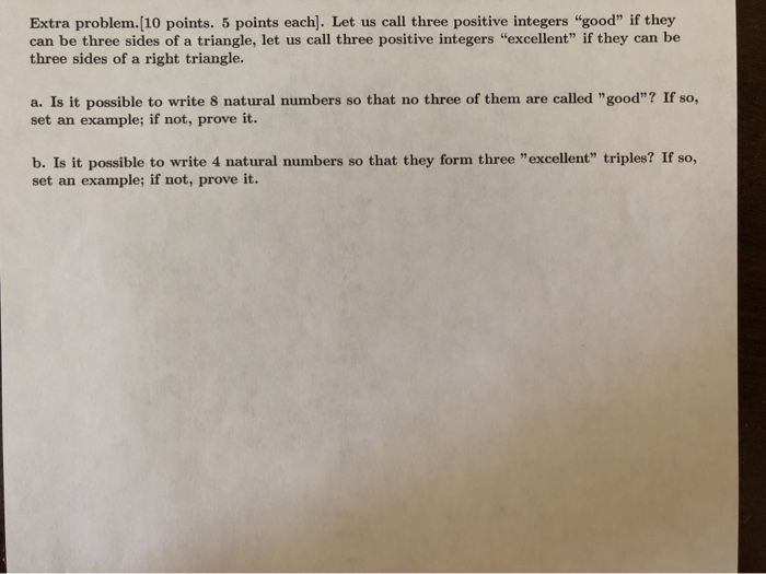 Solved Extra problem.(10 points. 5 points each). Let us call | Chegg.com