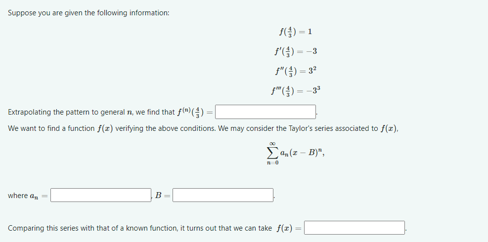 Solved Suppose you are given the following | Chegg.com