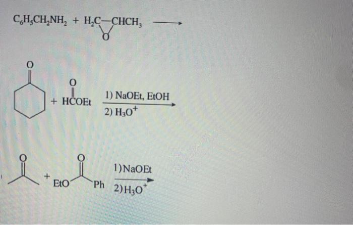 Solved CH,CHANH, + HAC-CHCH, HO CHCH, 3.10 + HCOEt 1) NaOEt ...